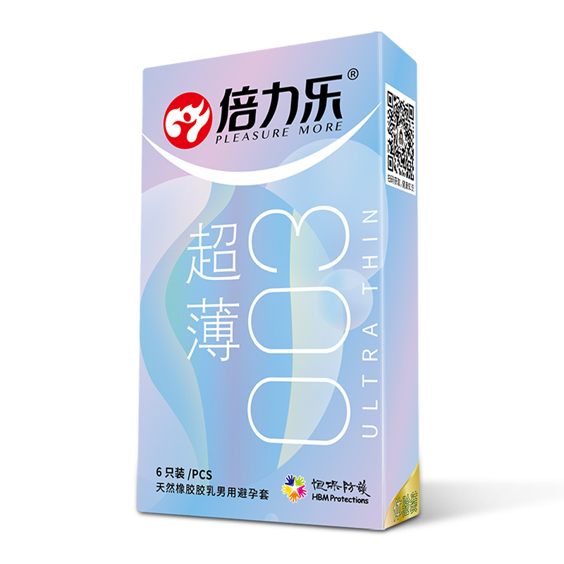 003超薄 6只装 倍力乐  只有水乳交融间的亲密，爱没有隔阂